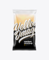 Frosted Plastic Bag With Nachos Mockup