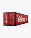 40F Shipping Container Mockup - Halfside View