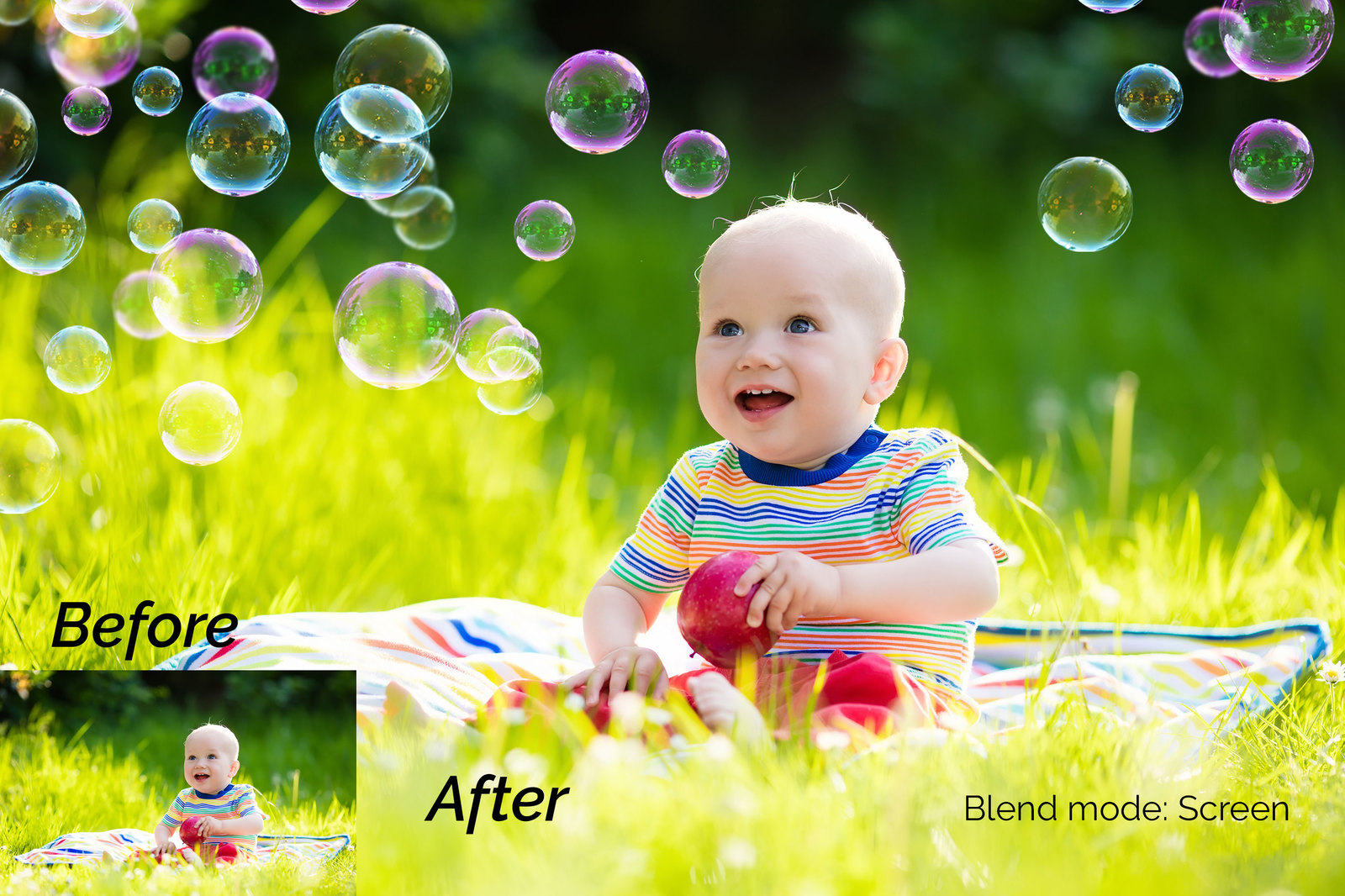 12 Soap Bubbles Photo Overlays