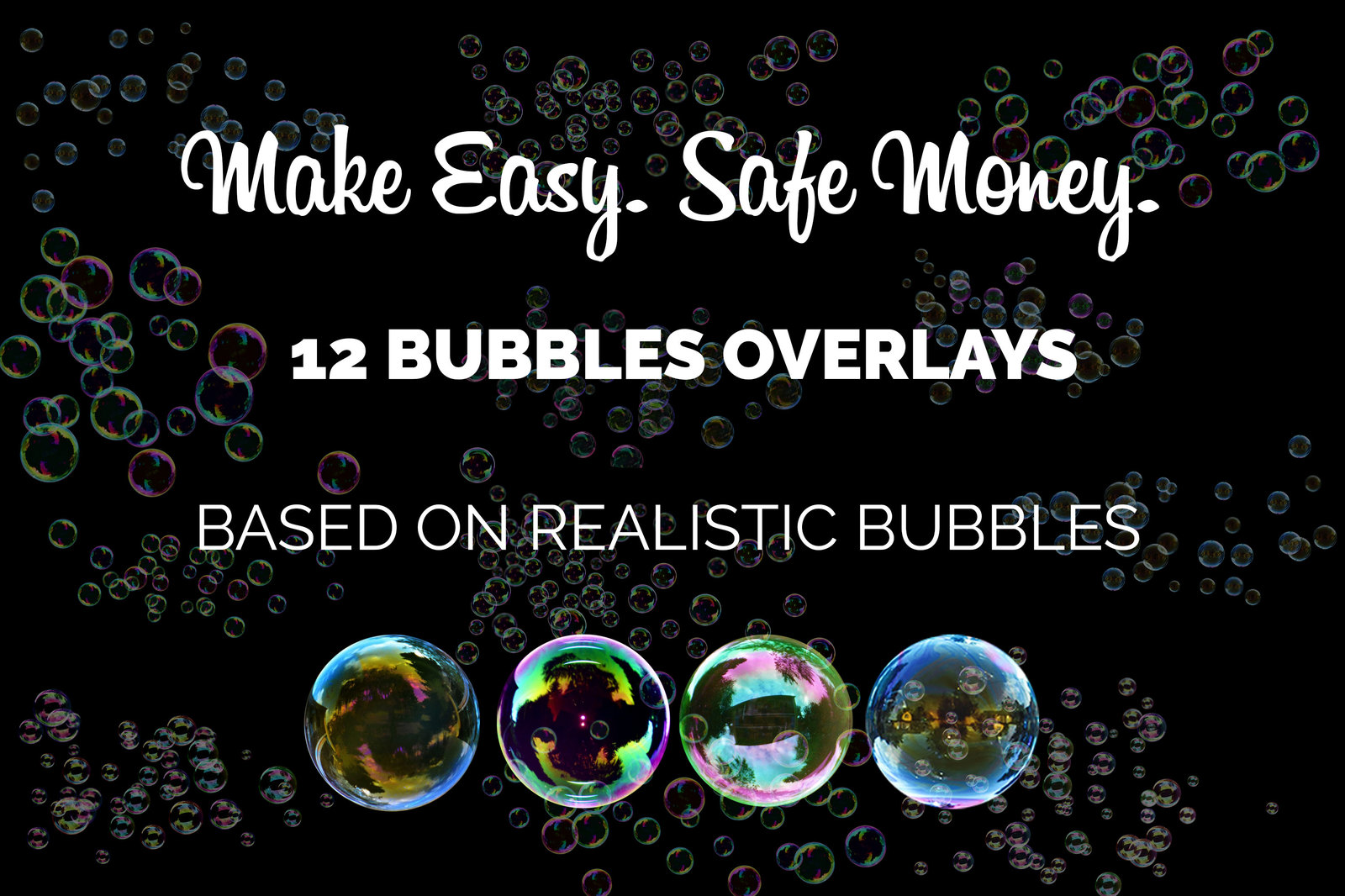 12 Soap Bubbles Photo Overlays