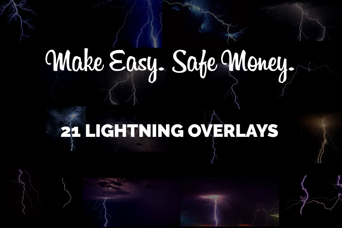 21 Lightning Photo Overlays