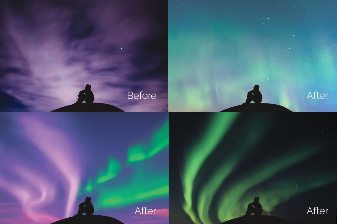 33 Aurora Borealis Photo Overlays