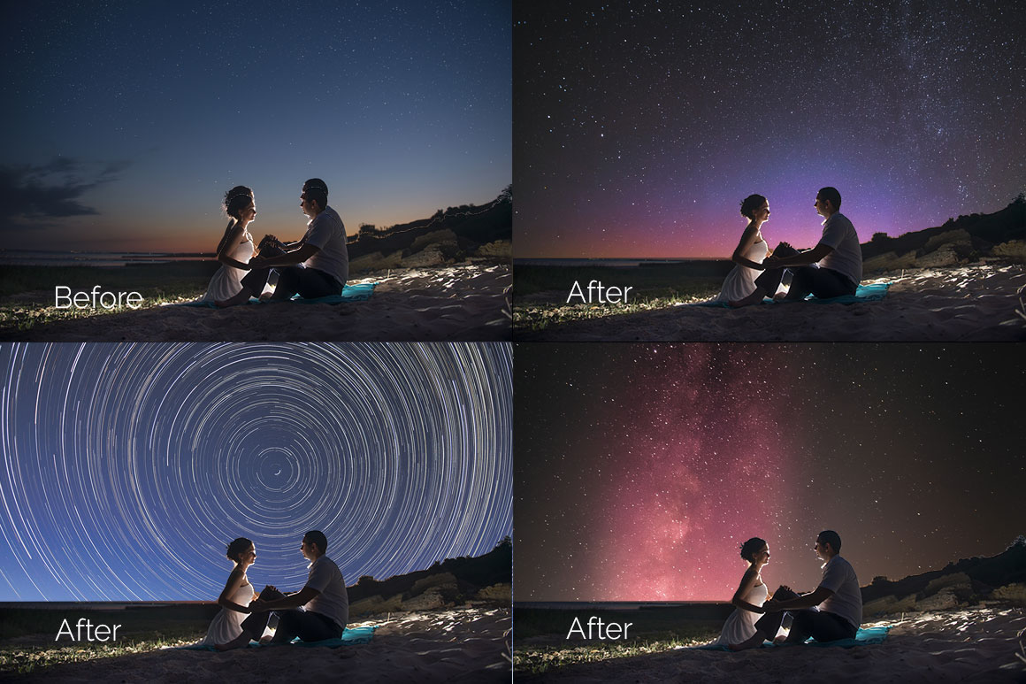 52 Starry Sky Photo Overlays