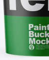 Matte Paint Bucket Mockup - Front View