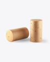 Two Wine Bottle Corks Mockup