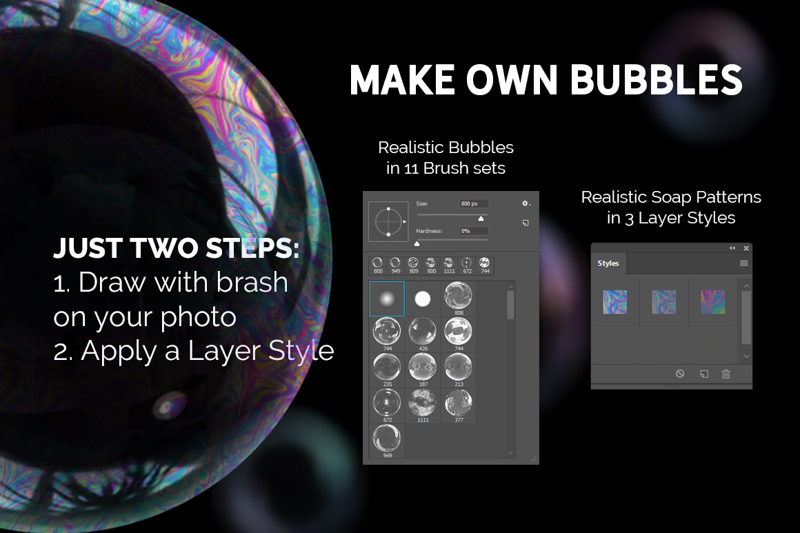 122 Soap Bubbles Photo Overlays