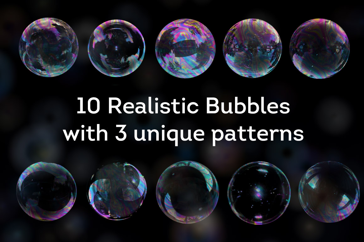 122 Soap Bubbles Photo Overlays