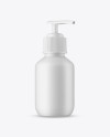 Matte Cosmetic Bottle with Pump Mockup