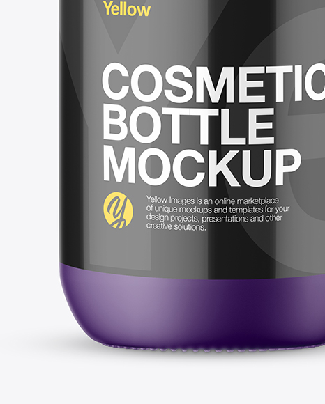 Matte Cosmetic Bottle with Pump Mockup