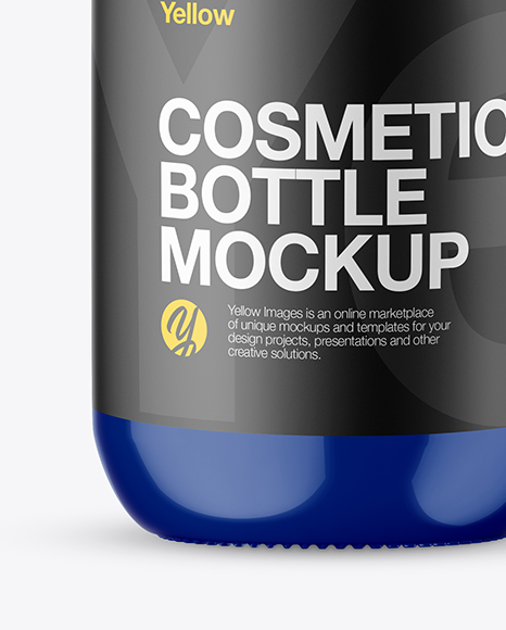 Glossy Cosmetic Bottle with Pump Mockup