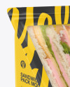 Sandwich Pack Mockup - Half Side View