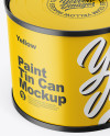 Matte Tin Can with Transparent Cap Mockup - Front View (High Angle Shot)