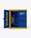 40F Shipping Container with Opened Door Mockup - Front View