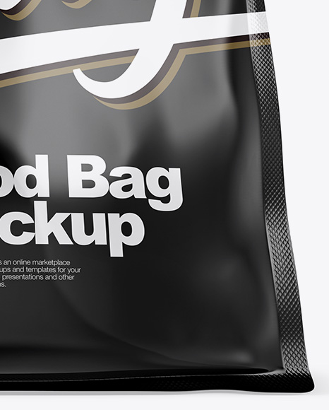 Glossy Stand-up Food Bag Mockup - Hero Shot