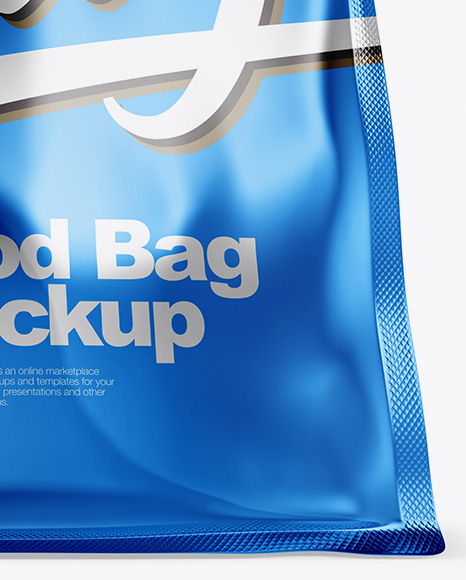 Metallic Stand-up Food Bag Mockup - Hero Shot