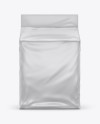 Matte Stand-up Food Bag Mockup - Front View