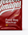 Matte Stand-up Food Bag Mockup - Front View