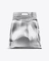 Matte Metallic Stand-up Food Bag Mockup - Hero Shot