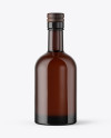 Amber Glass Bottle with Wooden Cap Mockup