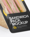 Sandwich Pack Mockup - Half Side View