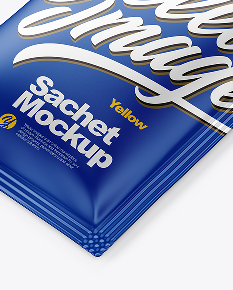 Matte Sachet Mockup - Half Side View