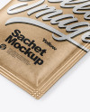 Kraft Sachet Mockup - Half Side View