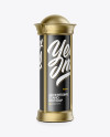 Round Metallic Street Advertising Column Mockup- Half Side View