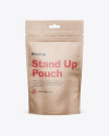 Kraft Stand-Up Pouch w/ Zipper Mockup - Front View