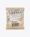 Kraft Snack Bag Mockup - Front View