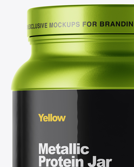 Metallic Protein Jar Mockup Metallic Protein Jar Mockup