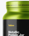 Metallic Protein Jar Mockup Metallic Protein Jar Mockup