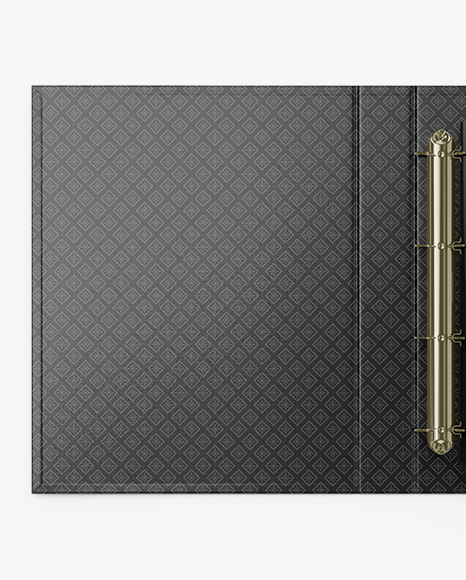 Glossy Folder With Brochure Mockup - Top View