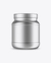 Matte Metallic Protein Jar Mockup Matte Metallic Protein Jar Mockup