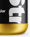 Matte Metallic Protein Jar Mockup Matte Metallic Protein Jar Mockup