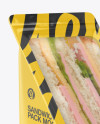 Sandwich Pack Mockup - Half Side View