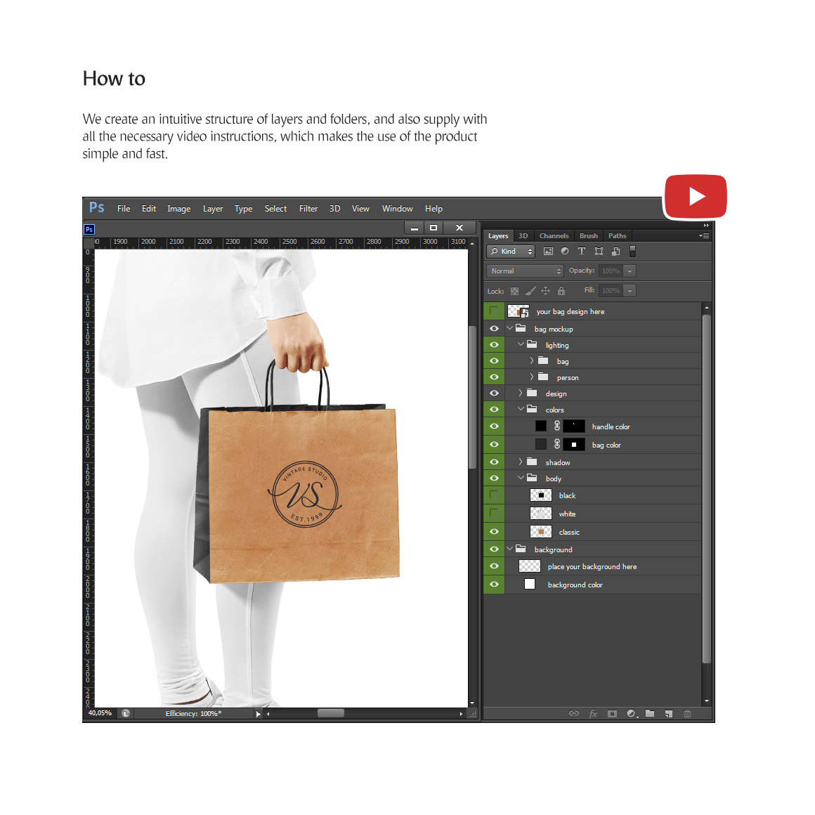 Craft Bag Mockup