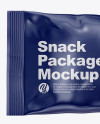 Glossy Snack Bag Mockup - Front View