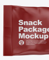 Matte Snack Bag Mockup - Front View