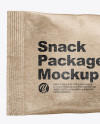 Kraft Snack Bag Mockup - Front View