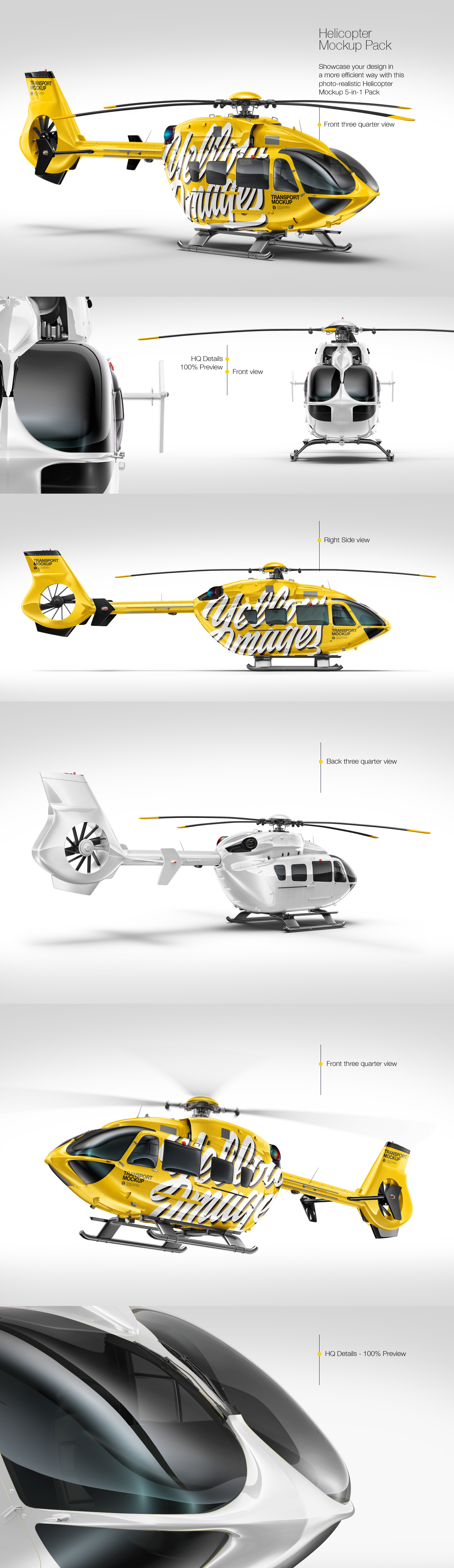 Helicopter Mockup Pack Helicopter Mockup Pack