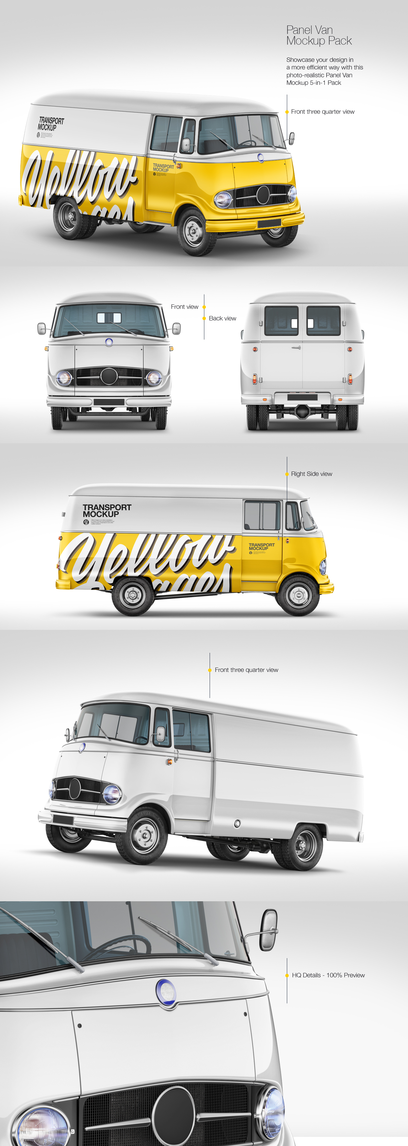 Panel Van Mockup Pack Panel Van Mockup Pack