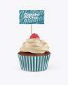 Cupcake With Raspberry Mockup