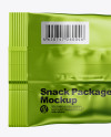 Metallic Snack Bag Mockup - Back View