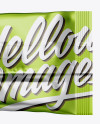 Metallic Snack Bag Mockup - Back View
