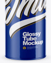 Glossy Tube Mockup - High-Angle Shot