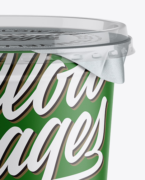 Matte Plastic Cup Mockup - Front View (High-Ange Shot)