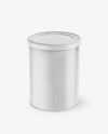 Coffee Tin Can Mockup - Front View (High-Angle Shot)