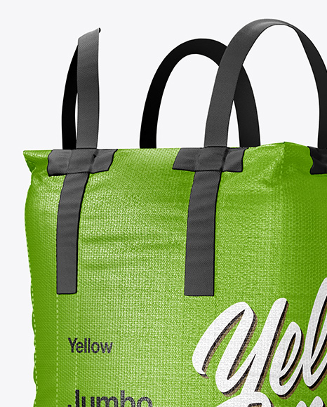 Jumbo Bag Mockup - Half Side View