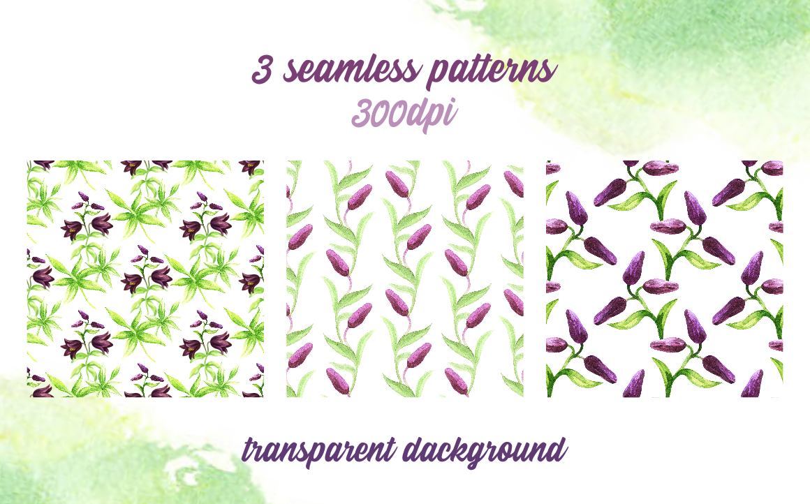 Wild flowers. Watercolor set. Wild flowers. Watercolor set.