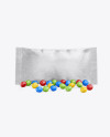 Kraft Snack Bag With Candies Mockup - Front View